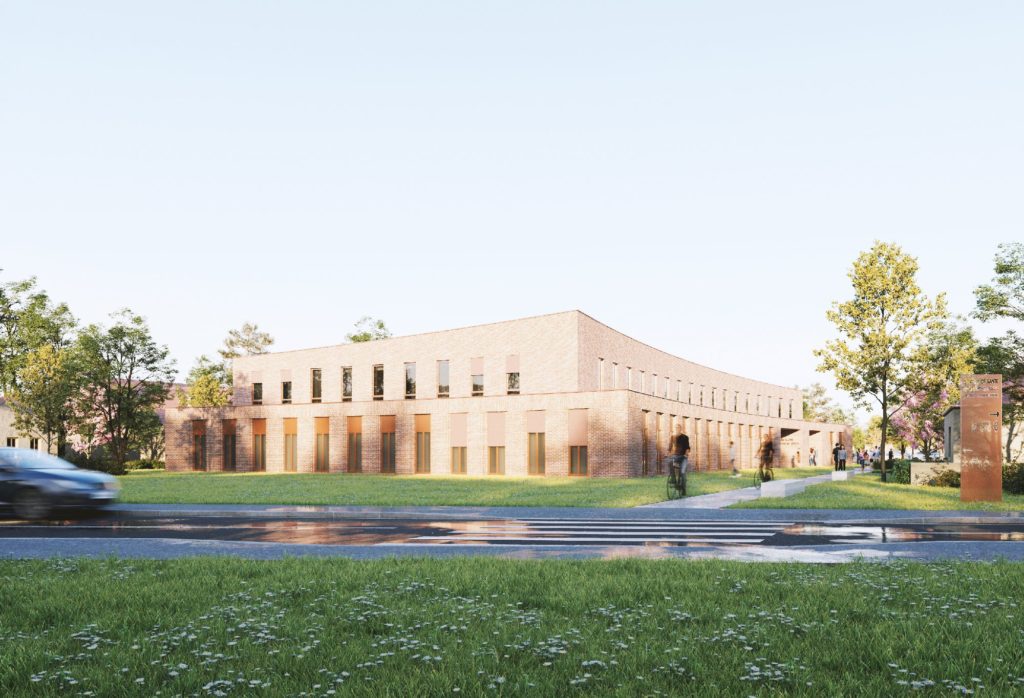 Pôle santé de Verneuil-sur-Avre – façade brique contemporaine et patios intérieurs – Oglo architectes