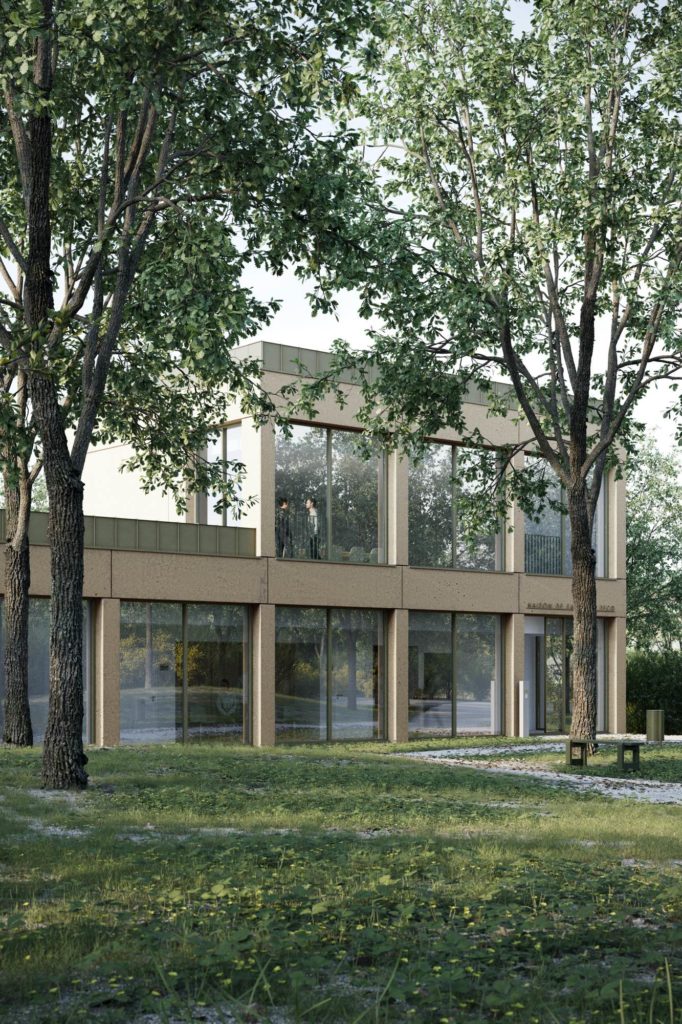 Maison de santé pluridisciplinaire Le Pecq construction zone inondable PPRI site boisé Oglo architectes